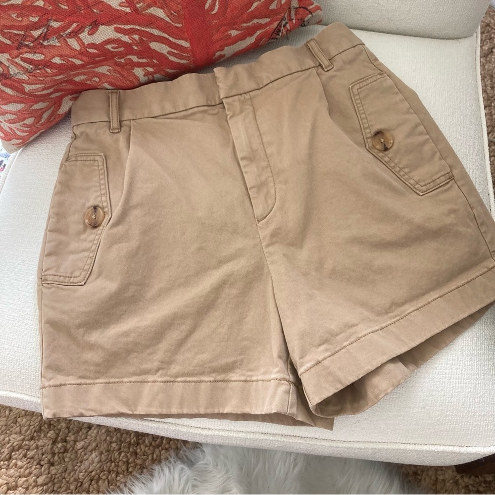 Banana Republic High Waist Tan 4" Shorts